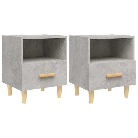 Bedside Cabinet | Set of 2 | Concrete grey