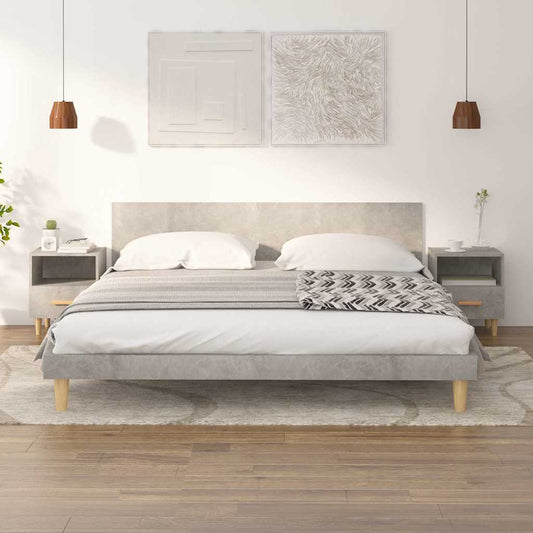 Bedside Cabinet | Set of 2 | Concrete grey