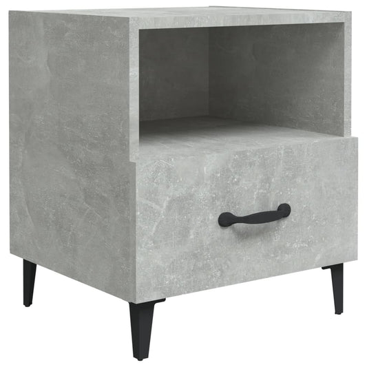 Bedside Cabinet | Concrete Grey | Engineered wood, Metal | Standard