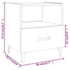 Bedside Cabinet Concrete Grey Engineered Wood