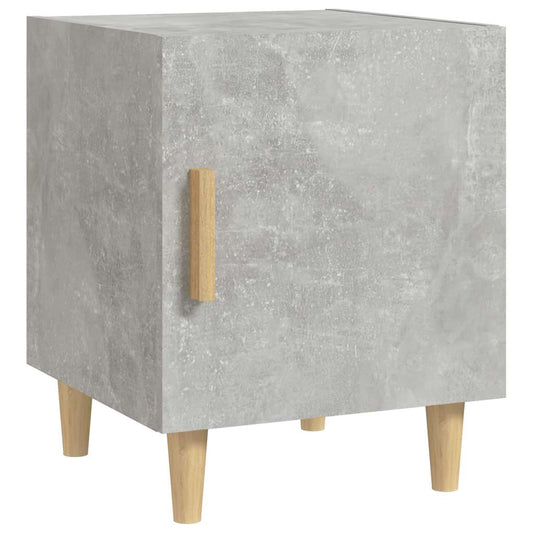 Bedside Cabinet | Concrete Grey | Engineered Wood | Medium | Rectangular