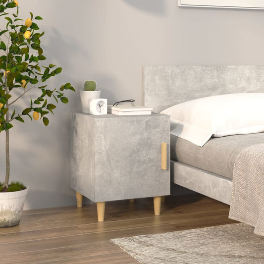 Bedside Cabinet | Concrete Grey | Engineered Wood | Medium | Rectangular