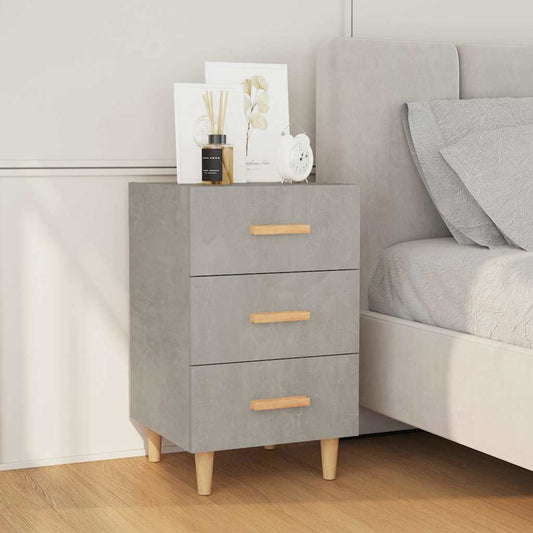 Bedside Cabinet | Concrete Grey | Engineered Wood | Medium