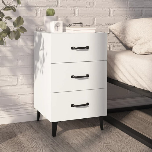 Bedside Cabinet | White | Engineered wood, Metal | Standard