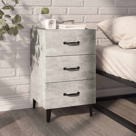 Bedside Cabinet | Concrete grey | Engineered wood | Bedside Cabinet