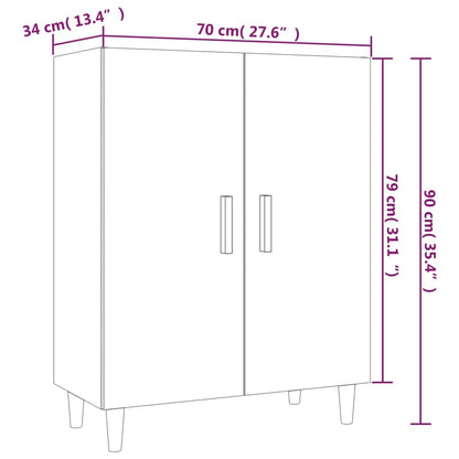 Sideboard White 70x34x90 cm Engineered Wood