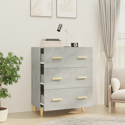 Sideboard Concrete Grey 70x34x90 cm Engineered Wood