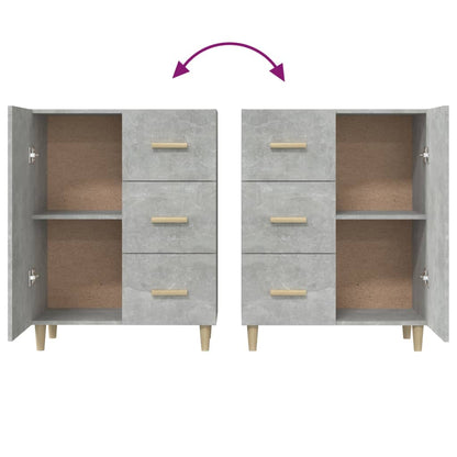 Sideboard Concrete Grey 69.5x34x90 cm Engineered Wood