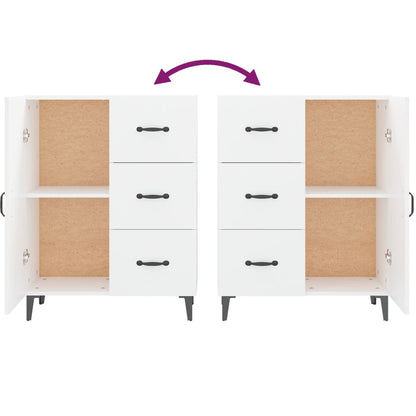 Sideboard White 69.5x34x90 cm Engineered Wood