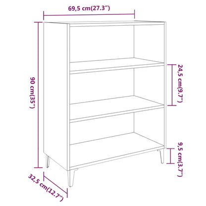 Sideboard White 69.5x32.5x90 cm Engineered Wood