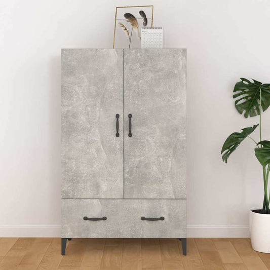 Highboard | Concrete Grey | Engineered wood | Tall | Highboard