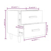 Bed Cabinets 2 pcs Smoked Oak 40x35x47.5 cm