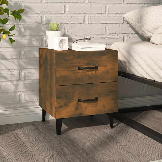 Bedside Cabinet | Smoked oak | Engineered wood, metal | Compact