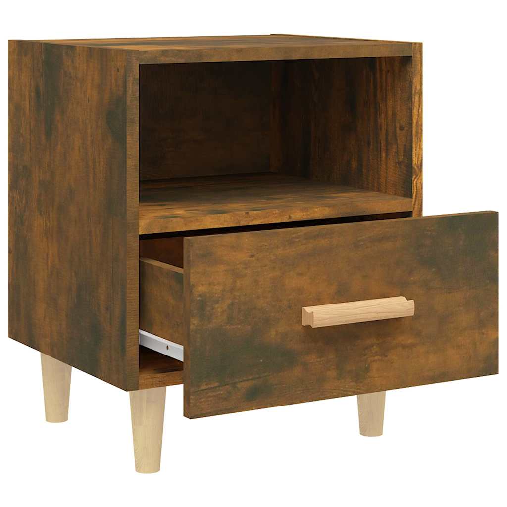 Bedside Cabinet | Smoked oak | Engineered wood, solid eucalyptus wood