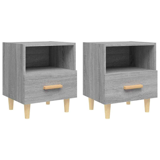 Bedside Cabinet | Set of 2 | Grey Sonoma