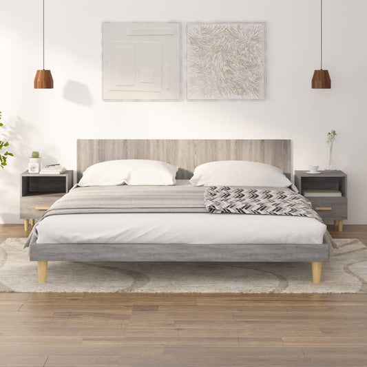 Bedside Cabinet | Set of 2 | Grey Sonoma
