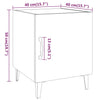 Bedside Cabinet Brown Oak Engineered Wood