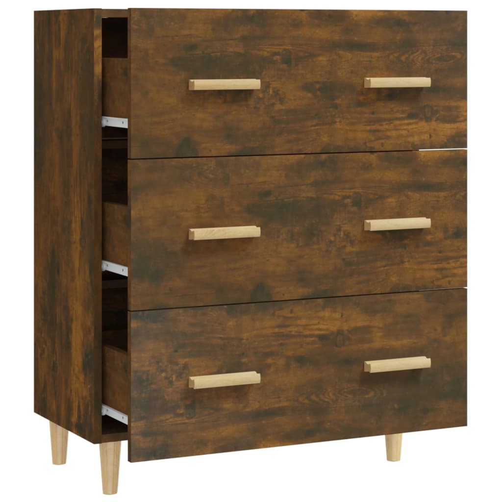 Sideboard Smoked Oak 70x34x90 cm Engineered Wood
