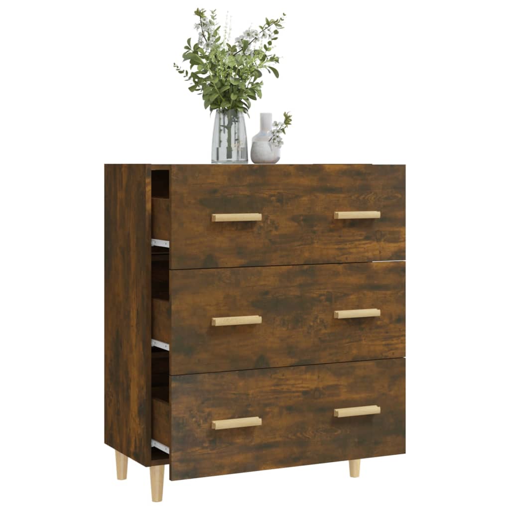 Sideboard Smoked Oak 70x34x90 cm Engineered Wood