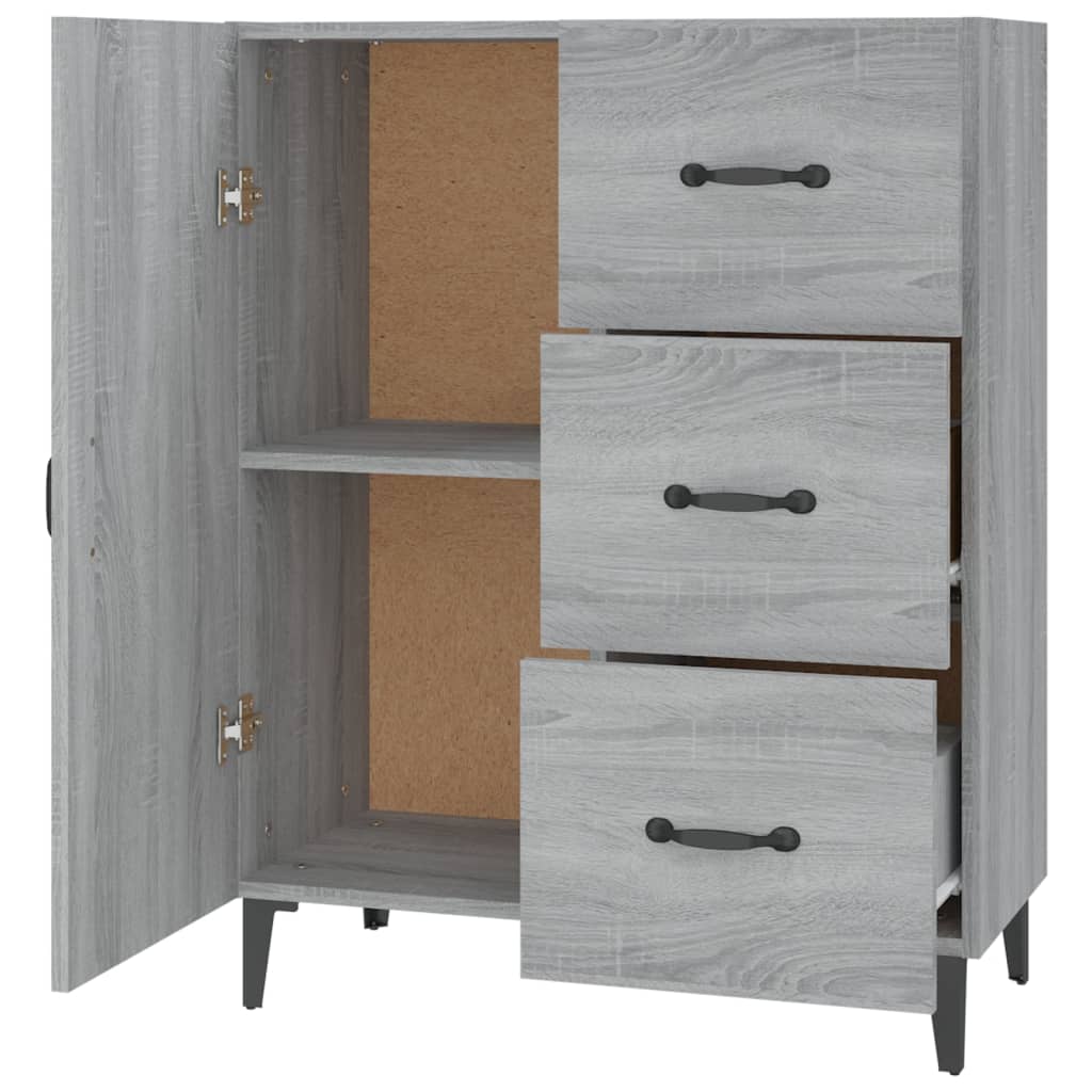 Sideboard Grey Sonoma 69.5x34x90 cm Engineered Wood