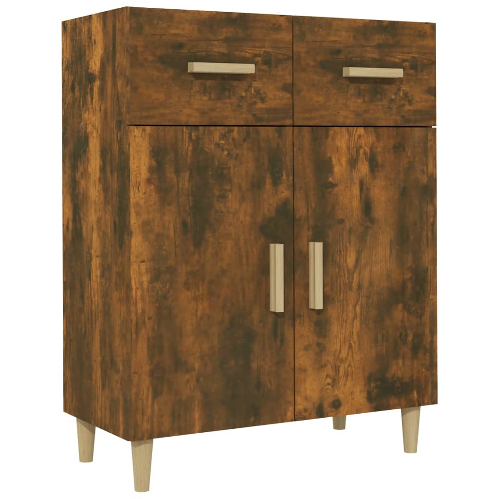 Sideboard Smoked Oak 69.5x34x90 cm Engineered Wood