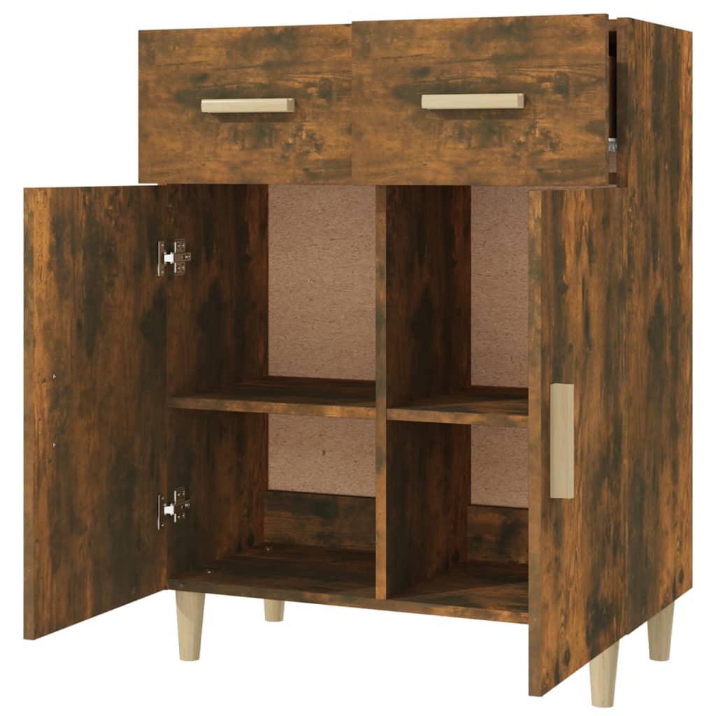 Sideboard Smoked Oak 69.5x34x90 cm Engineered Wood