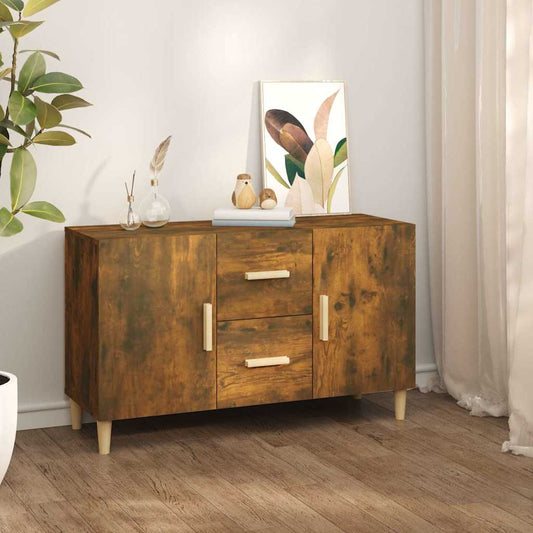Sideboard | Smoked oak | Engineered wood | 100 x 36 x 60 cm | Sideboard