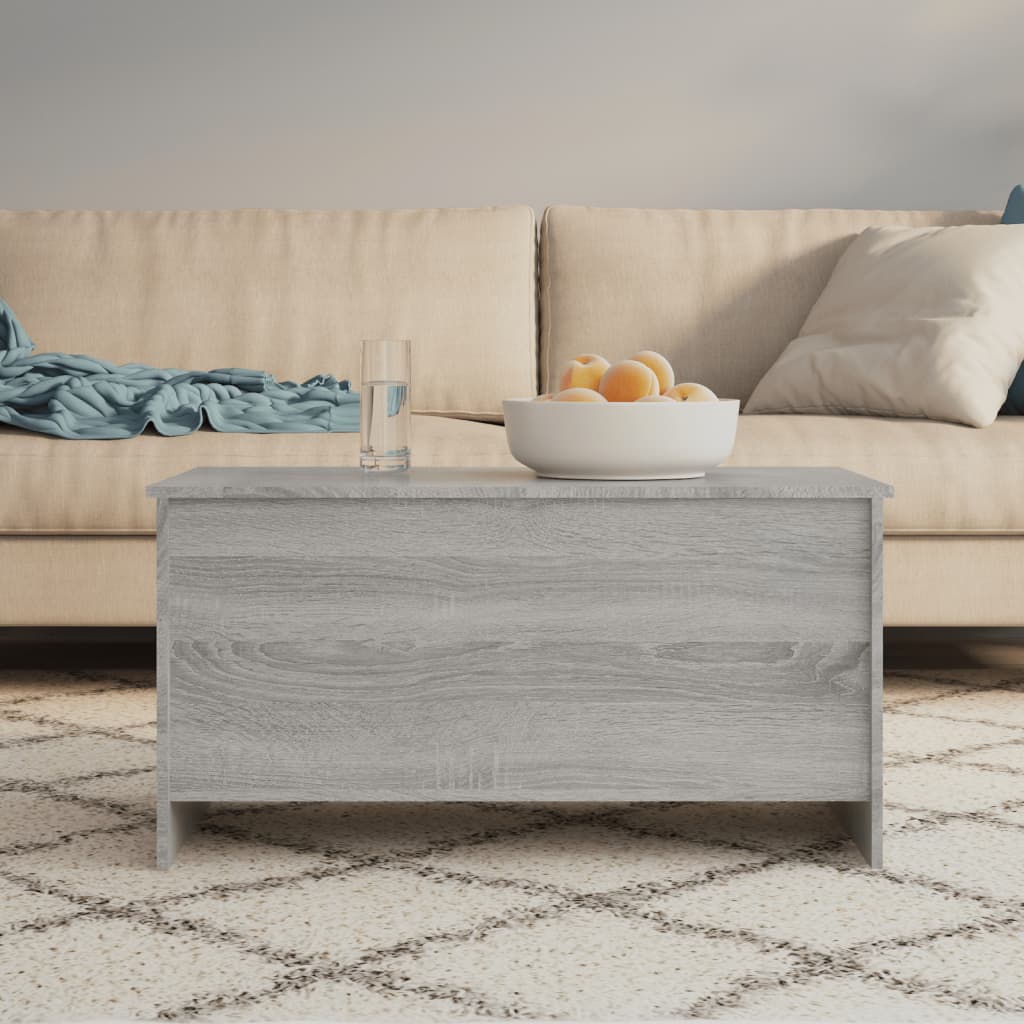 Coffee Table Grey Sonoma 102x55.5x52.5 cm Engineered Wood