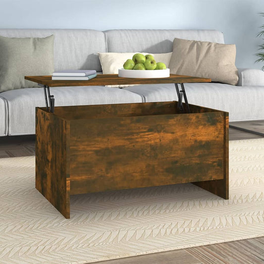 Coffee Table | Smoked Oak | Engineered Wood | 80x55.5x41.5 cm