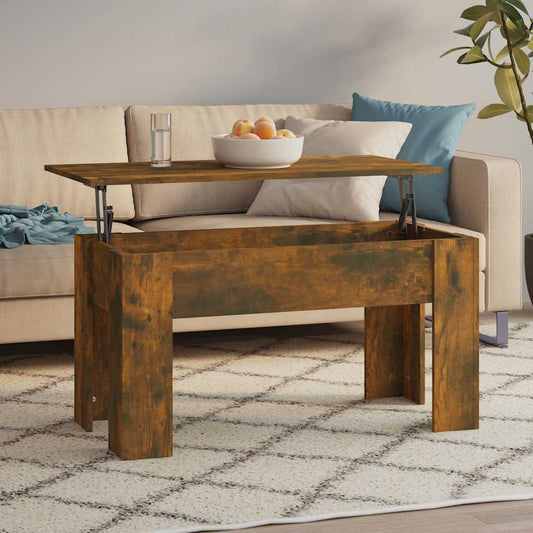 Coffee Table | Smoked Oak | Engineered Wood | 101 cm x 49 cm x 52 cm
