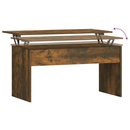 Coffee Table Smoked Oak 102x50.5x52.5 cm Engineered Wood