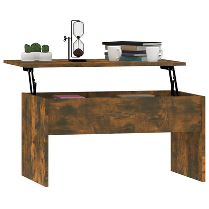 Coffee Table Smoked Oak 80x50.5x41.5 cm Engineered Wood