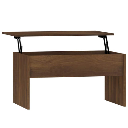 Coffee Table Brown Oak 80x50.5x41.5 cm Engineered Wood