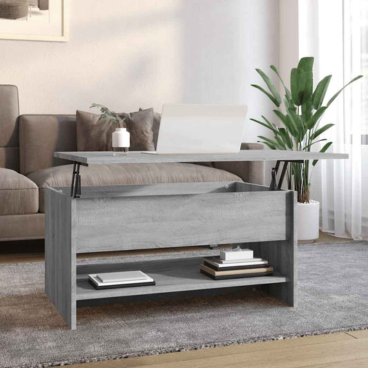 Coffee Table | Grey Sonoma | Engineered Wood | Medium | Height-Adjustable