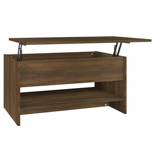 Coffee Table | Brown Oak | Engineered Wood | Standard | Height Adjustable