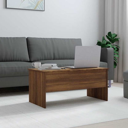 Coffee Table Brown Oak 102x50,5x46,5 cm Engineered Wood