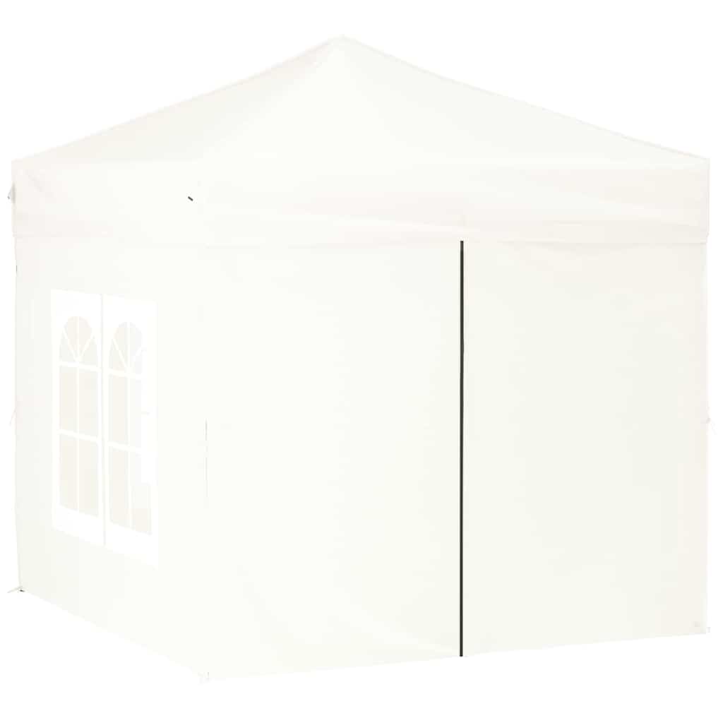 Folding Party Tent with Sidewalls White 2x2 m