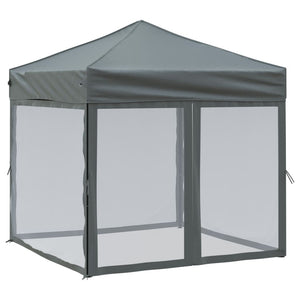 Folding Party Tent with Sidewalls Anthracite 2x2 m