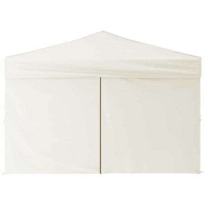 Folding Party Tent with Sidewalls Cream 3x3 m