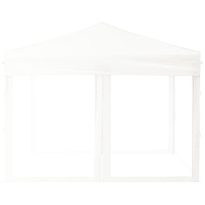 Folding Party Tent with Sidewalls White 3x3 m