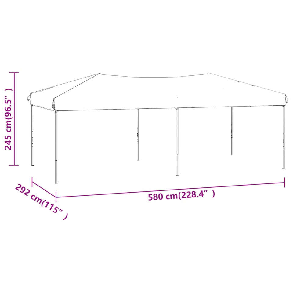 Folding Party Tent Cream 3x6 m