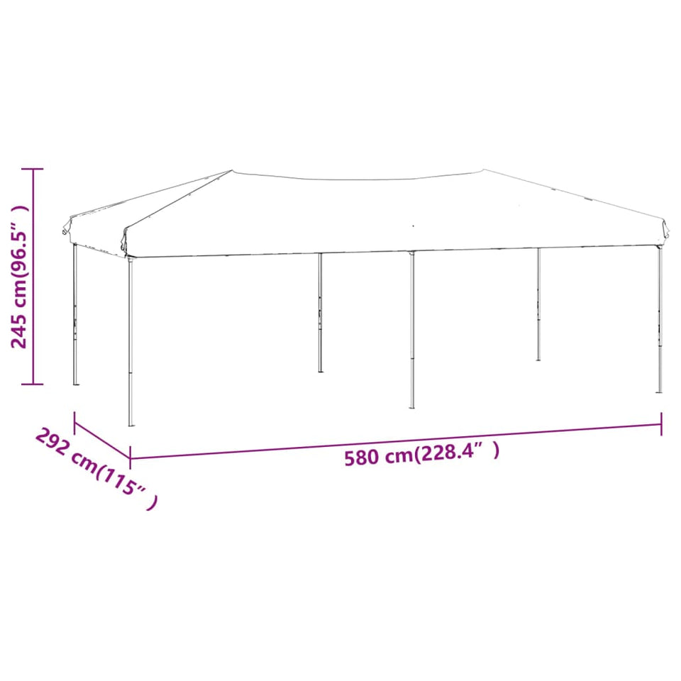 Folding Party Tent White 3x6 m