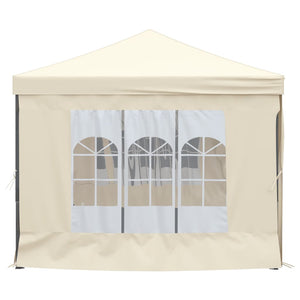 Folding Party Tent with Sidewalls Cream 3x6 m