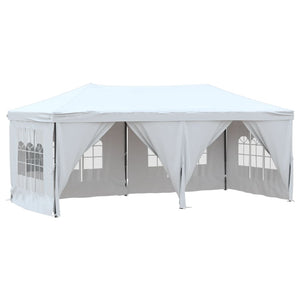 Folding Party Tent with Sidewalls White 3x6 m