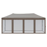 Folding Party Tent with Sidewalls Taupe 3x6 m