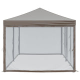 Folding Party Tent with Sidewalls Taupe 3x6 m