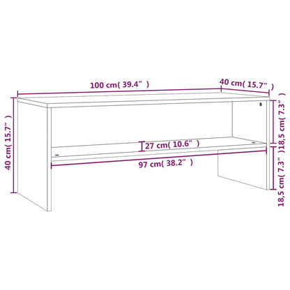 TV Cabinet Grey Sonoma 100x40x40 cm Engineered Wood
