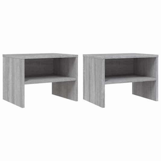 Bedside Cabinets 2 pcs Grey Sonoma 40x30x30 cm Engineered Wood