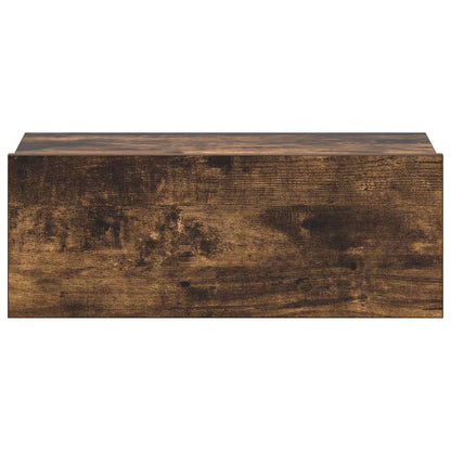 Floating Nightstand Smoked Oak 40x30x15 cm Engineered Wood