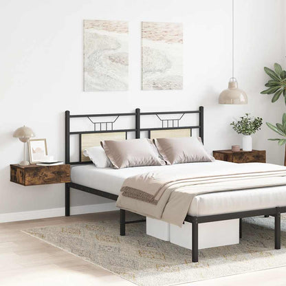 Floating Nightstands 2 pcs Smoked Oak 40x30x15cm Engineered Wood